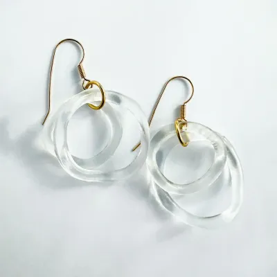 Smart Glass Flower Earrings 4001