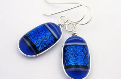 Momo Glassworks BM-155 Axiom Earrings (Blue)