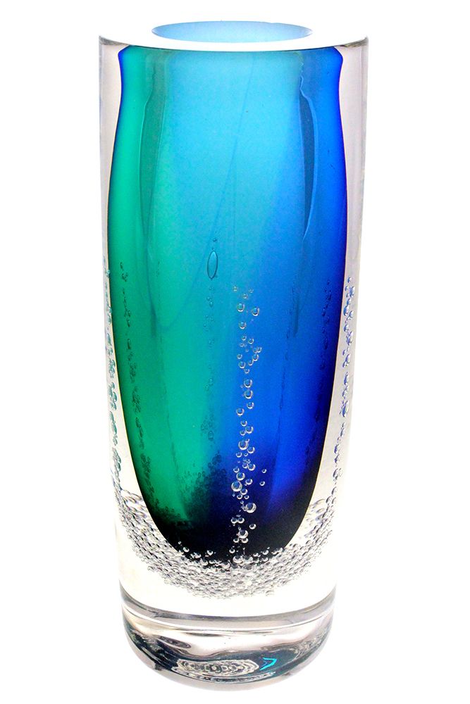 Blodgett Glass Heavy Cylinder Vase, Color: Blue