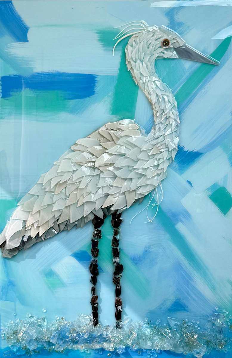 Janet Sams 5640 Ivory Reflections-Egret