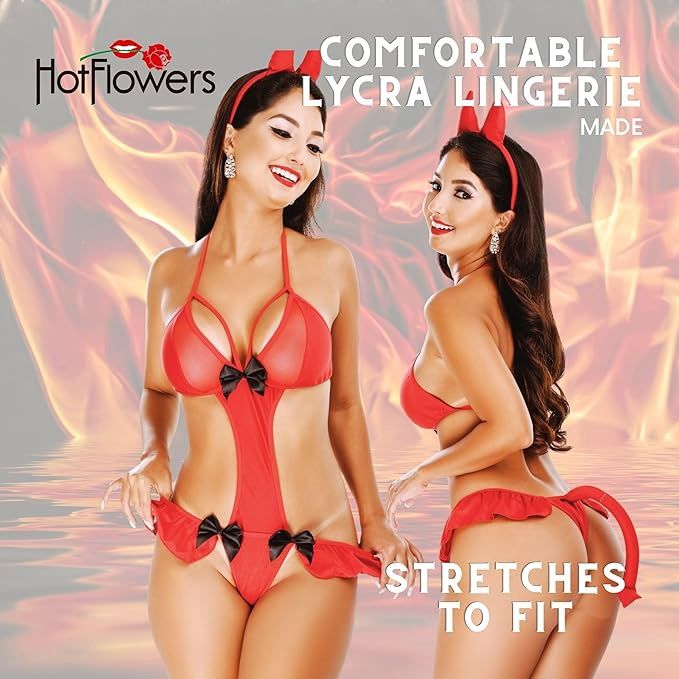 Hell Girl Costume, Size: Standard, COLOR: Red