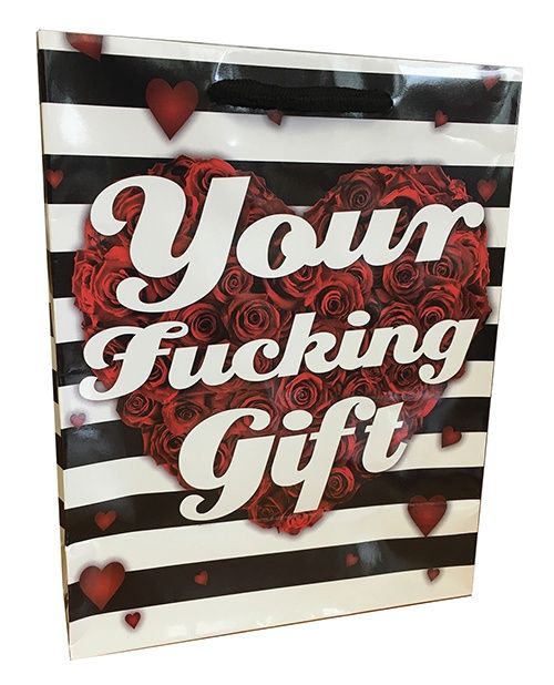 YOUR FUCKING GIFT BAG, COLOR: BLACK/WHITE, Size: 8X10X4