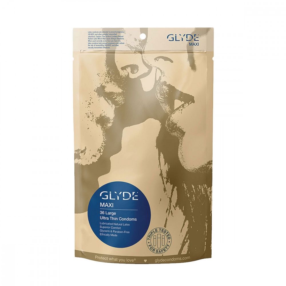 GLYDE MAXI CONDOMS, COUNT: SINGLE, Size: MAXI