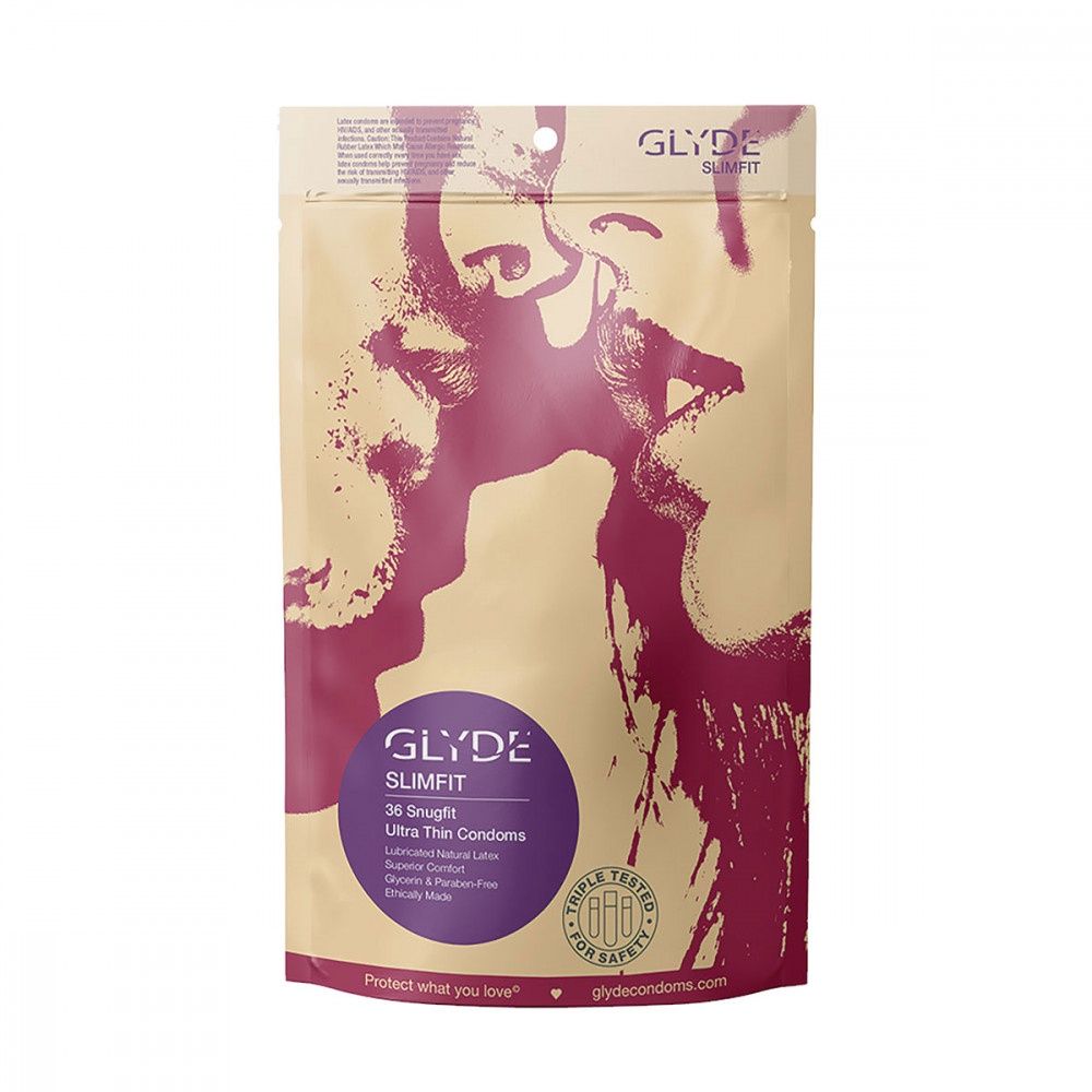 Glyde Slimfit Condom, COUNT: SINGLE, Size: SLIM