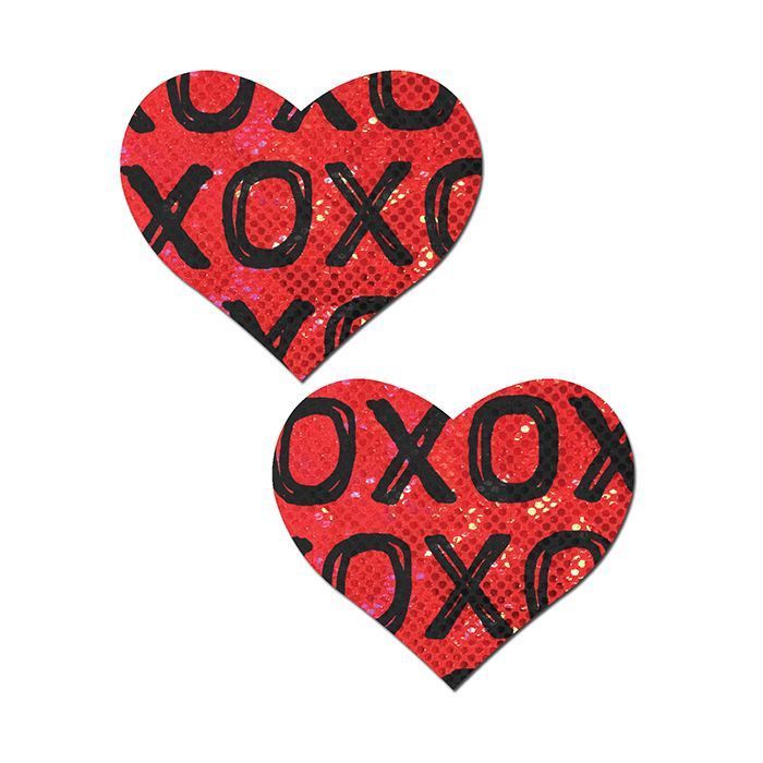 Glitter XOXo Heart Pasties