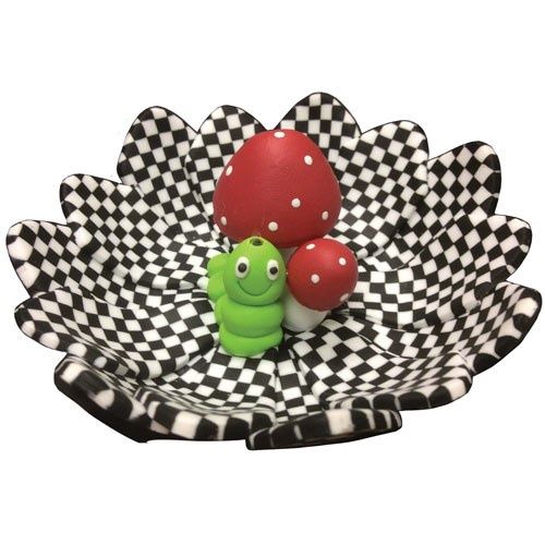 Fimo Round Mushroom Dish