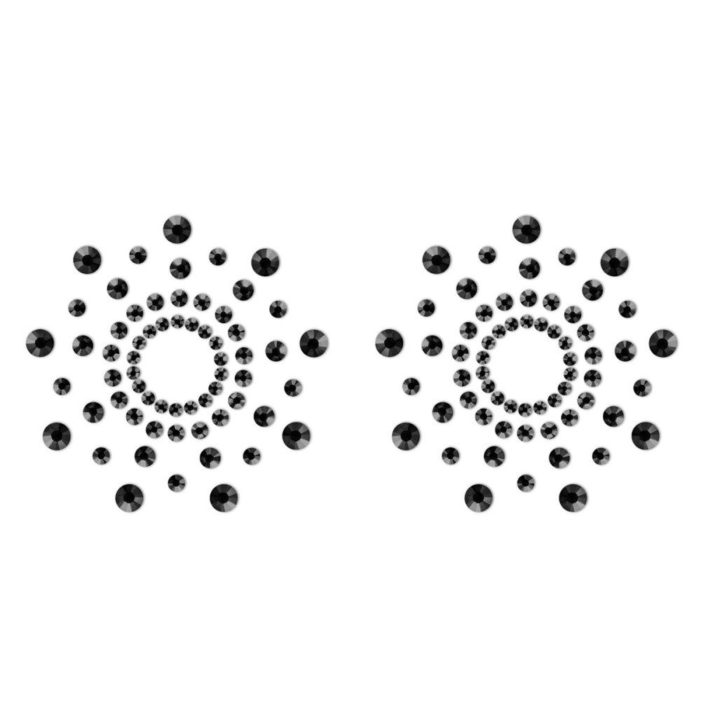 Bijoux Mimi Circles Pasties, COLOR: BLACK