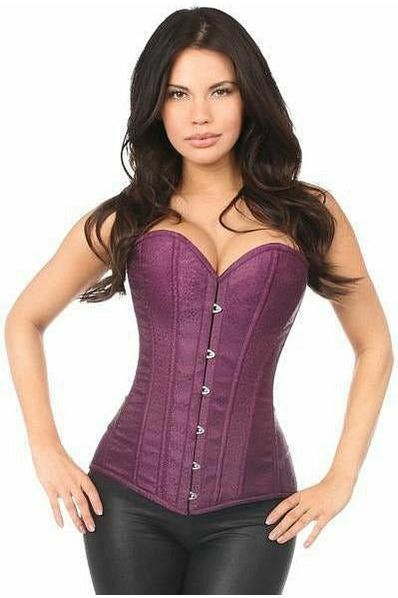Lavish Plum Brocade Corset