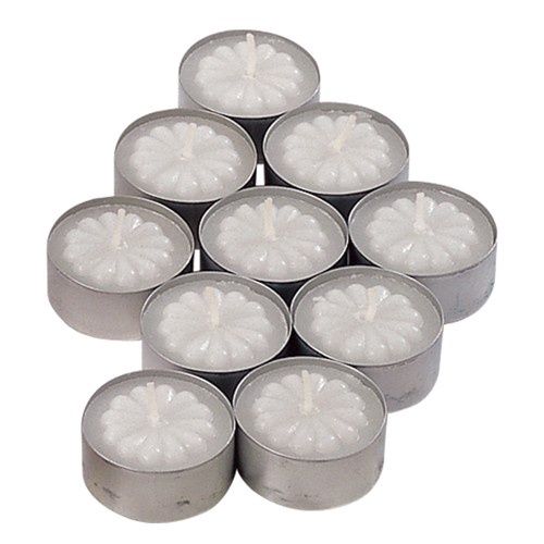 TEA LIGHT SINGLE, COLOR: WHITE