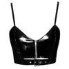 Vinyl Top with Buckle, COLOR: Black, Material: Vinyl, Size: Small