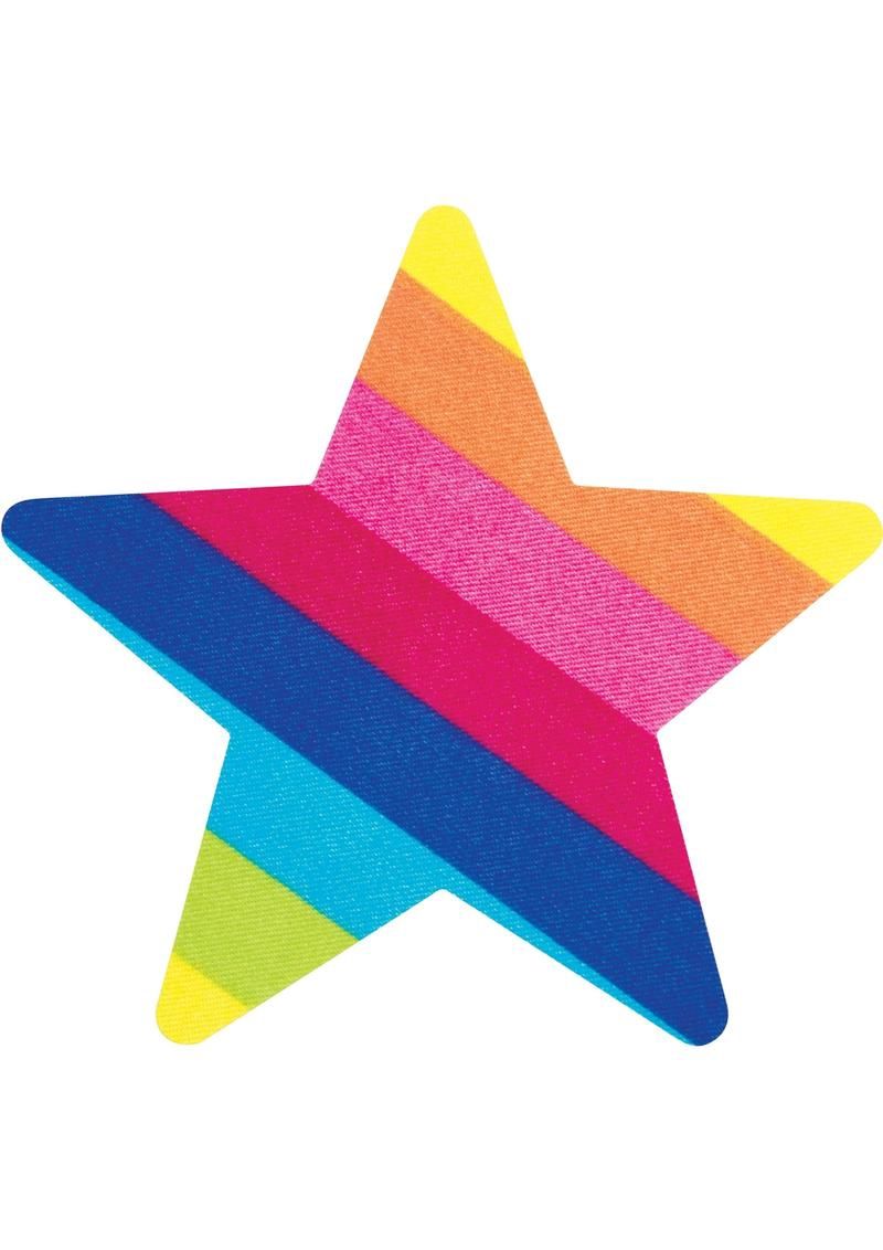 Starz Pasties, COLOR: Rainbow, SHAPE: Star