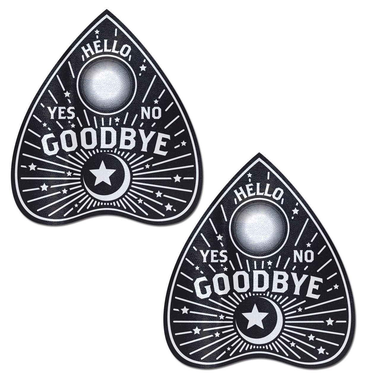 Ouija Planchettes Pasties, COLOR: Black, SHAPE: Ouija