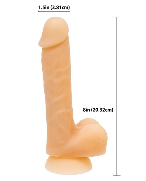 David Addiction Dong Silicone, COLOR: Vanilla, Size: 6 inch