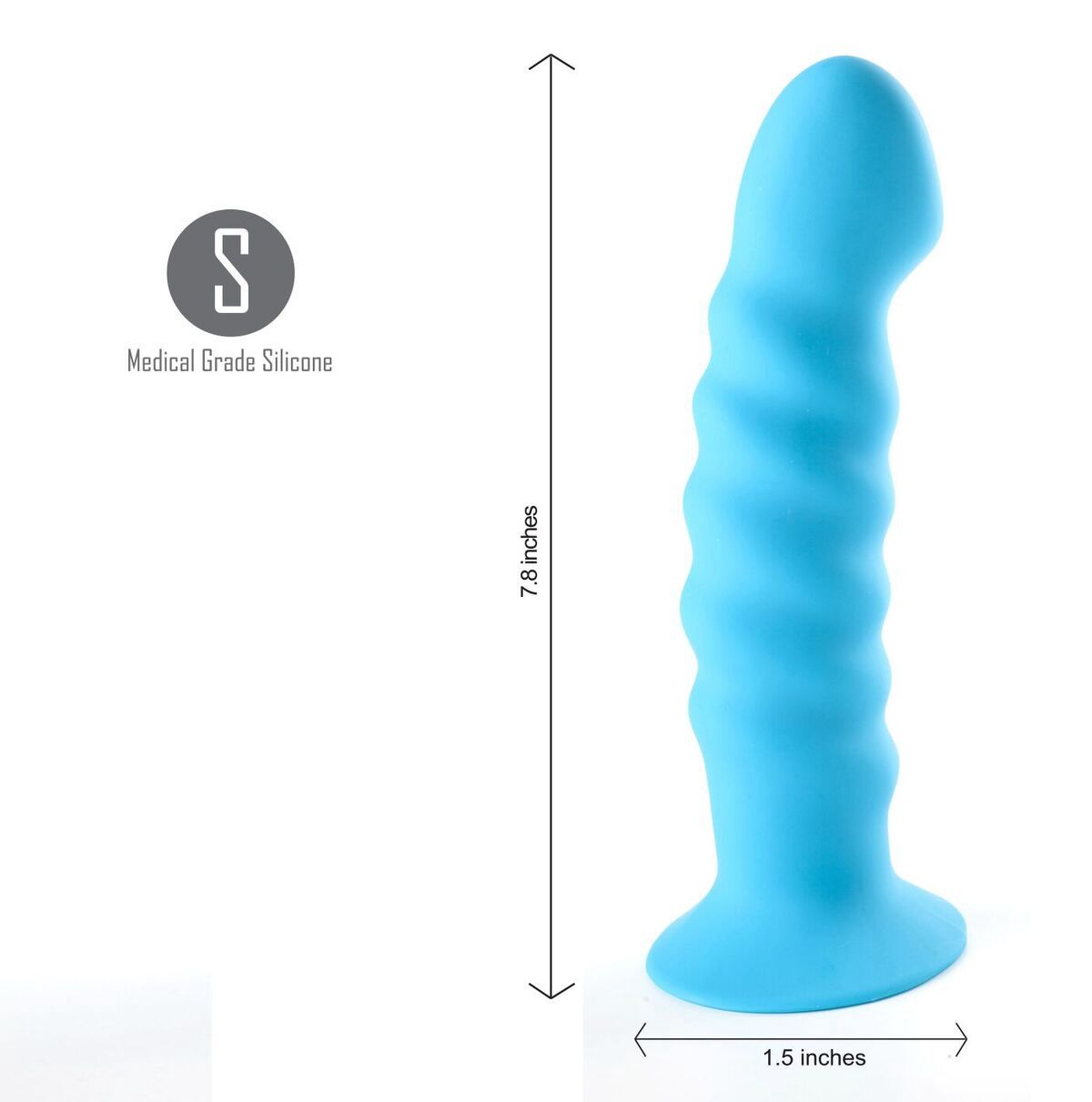 Kendall Flanged Dong, COLOR: Neon Blue, Size: 8 inches