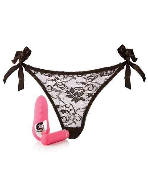 Pleasure Panty with Remote Bullet, COLOR: Pink, Size: Adjustable