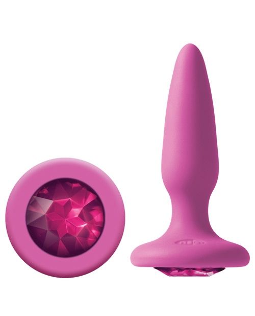 Glams Silicone Butt Plug, COLOR: Pink, Size: Mini