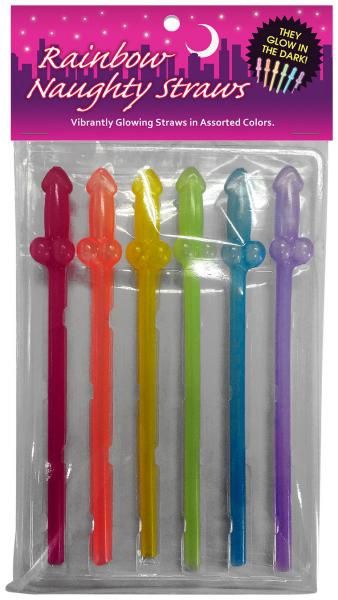 Dicky Straws, COLOR: Rainbow, Size: 6 PC