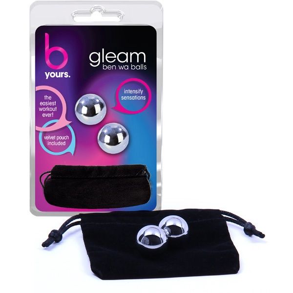 B YOURS GLEAM KEGEL BALLS, COLOR: SILVER