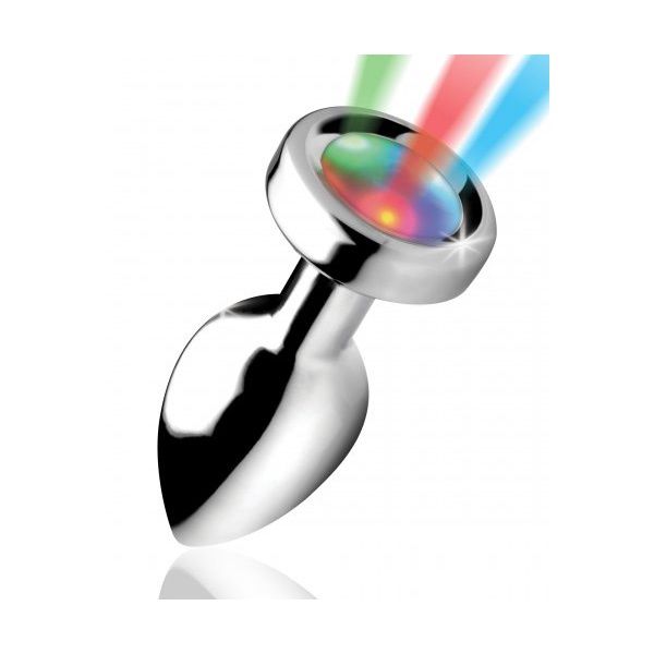Booty Sparks Light Up Anal Plug, COLOR: Silver, Size: Large