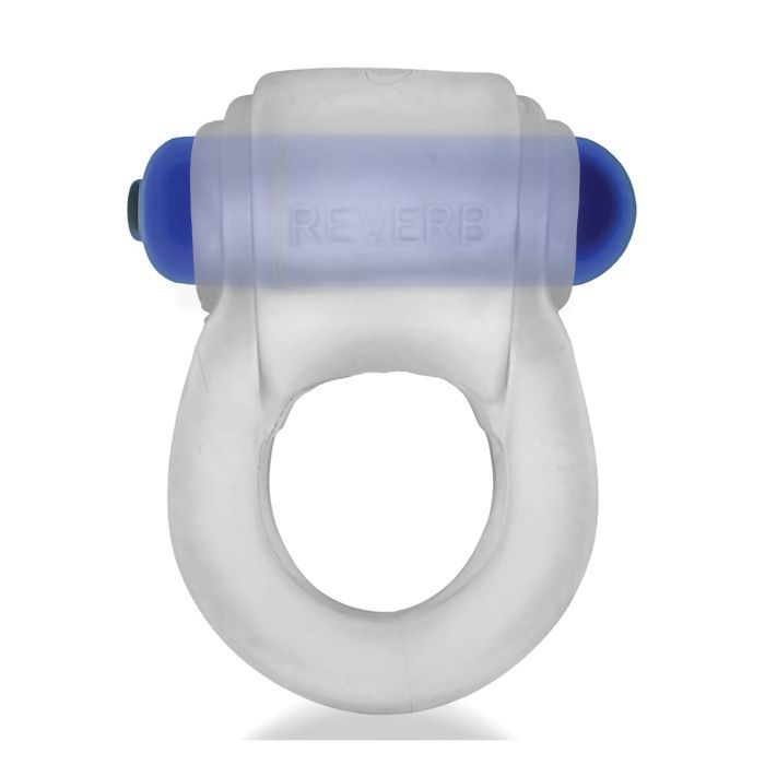 Hunkyjunk Revring Cock Ring w/Vibe, COLOR: Clear Ice
