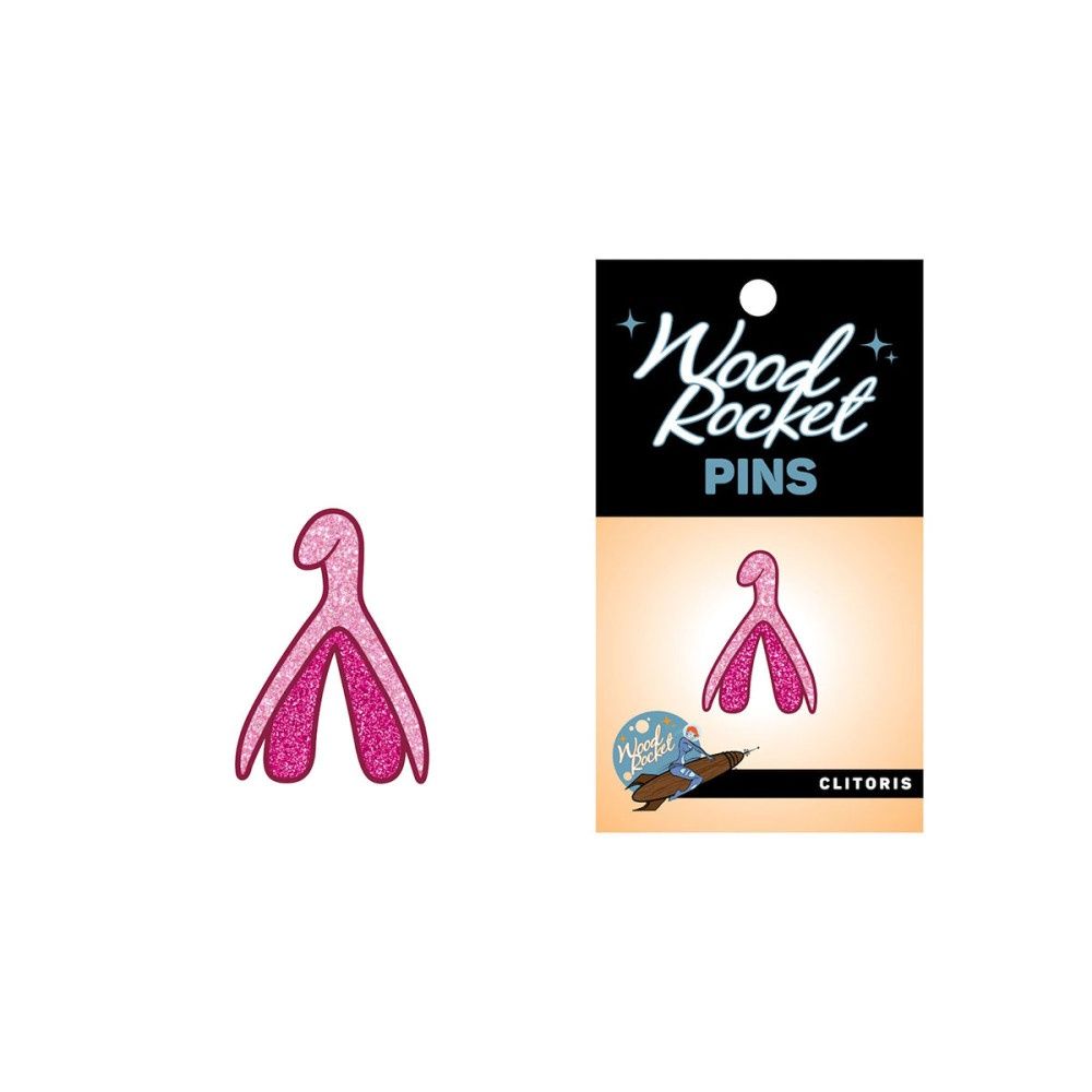 Woodrocket Clitoris Pin, Size: 2", COLOR: PInk