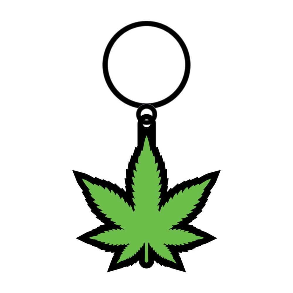 Green Leaf Weed Keychain