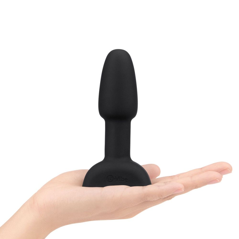 B-Vibe Rimming Petite Plug, COLOR: Black, Size: 3.9x1.4IN