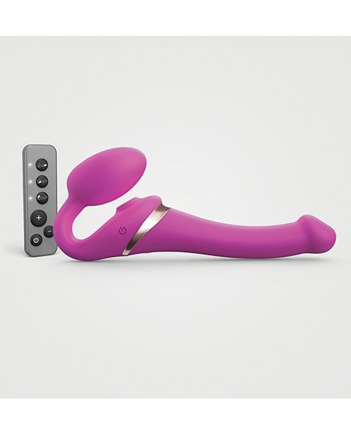 Multi Orgasm Bendable Strapless Strap On, Size: Small, COLOR: Fuchsia