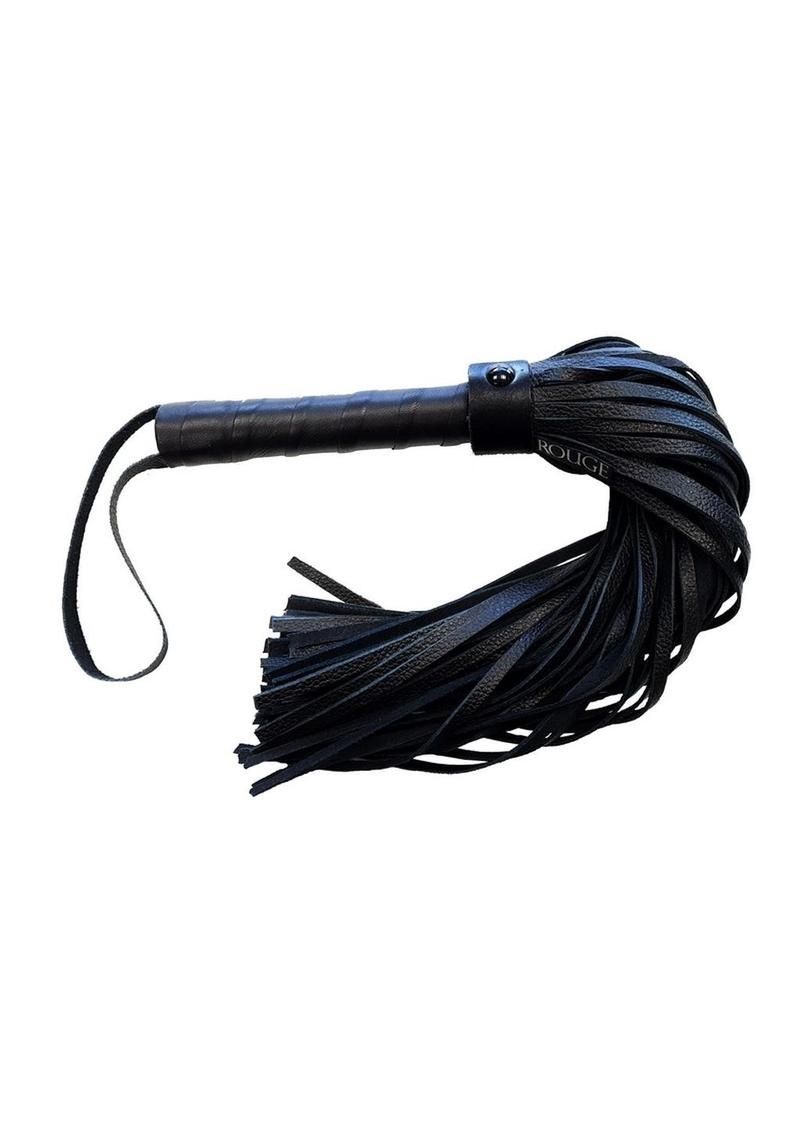 Long Leather Flogger, COLOR: Black, Size: 27 in