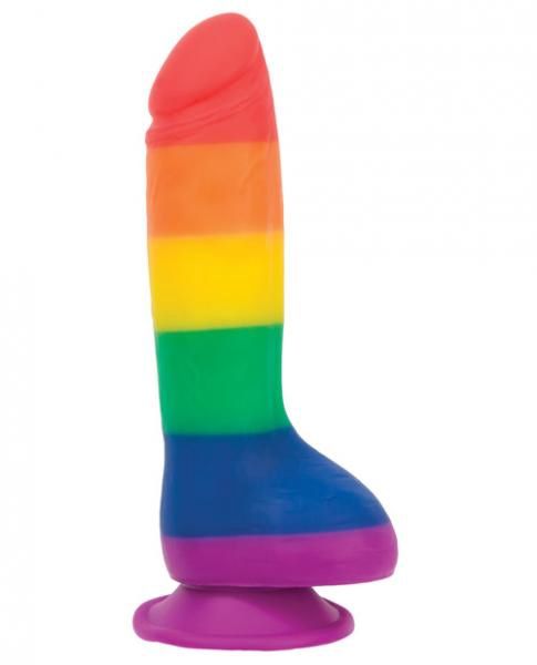 Addiction Dong Justin Silicone, COLOR: RAINBOW, Size: 8 IN