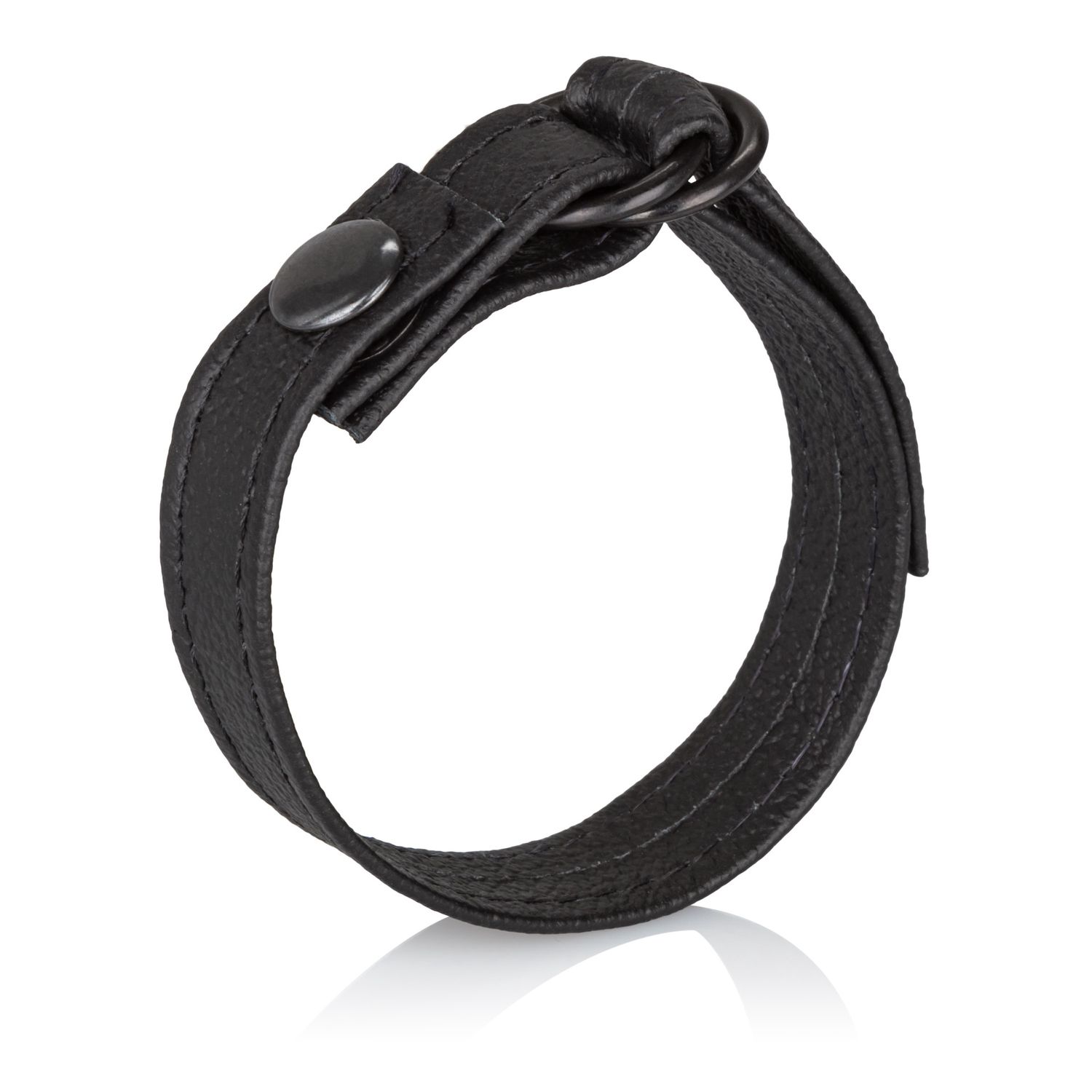 Leather Cinch Cock Ring, COLOR: Black, Size: adjustable