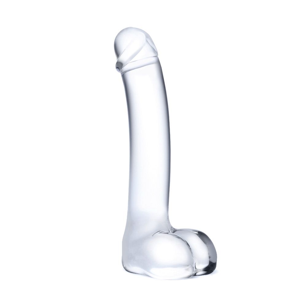 Realistic Curved Glass Dildo, COLOR: Glass, Size: 7 IN