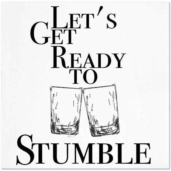 Get Ready to Stumble Napkines, Size: 20PK, COLOR: WHITE