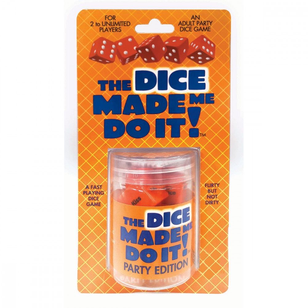 Dice Made Me Do It Party Game, COUNT: 2-Unlimited  Players