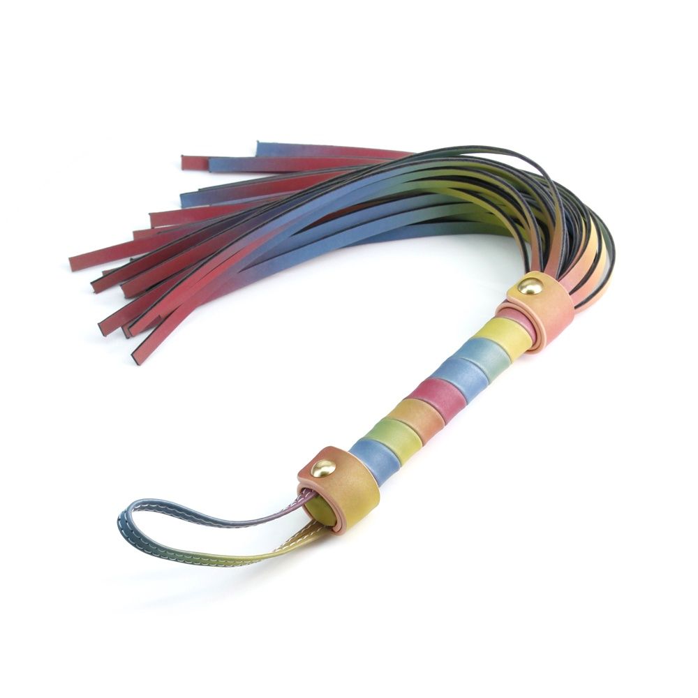 Spectra Bondage Flogger, COLOR: Rainbow, Size: 19.5 Inch