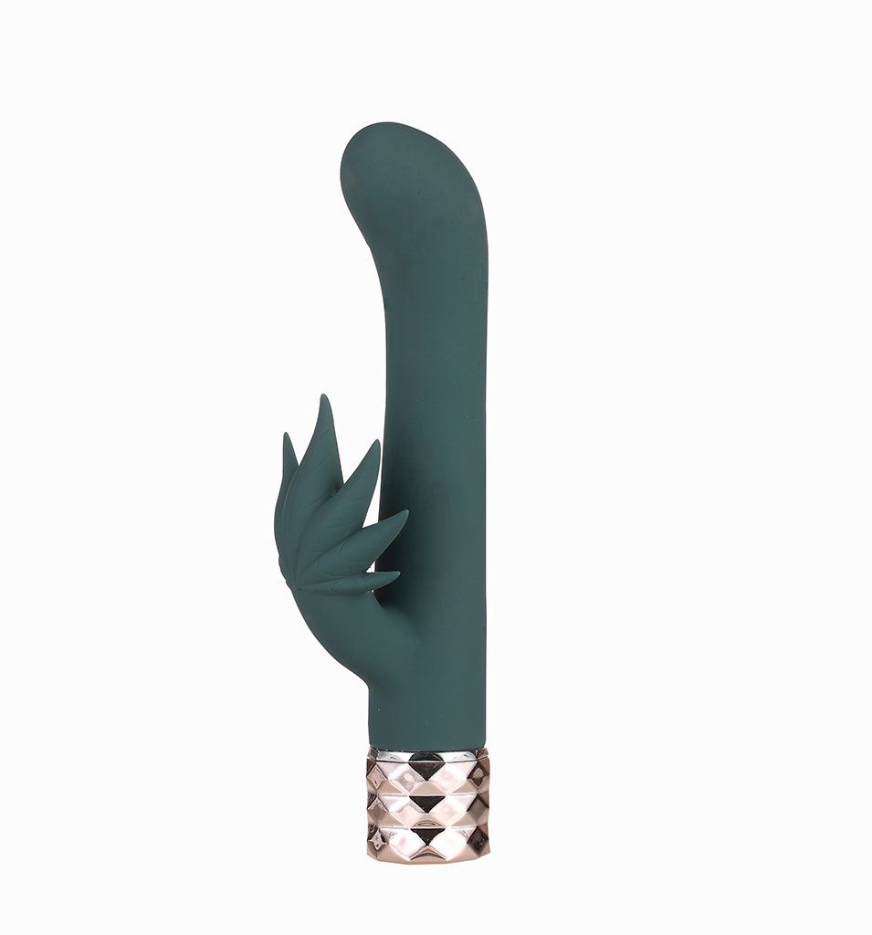 Kusha Crystal Gems G-Spot Rabbit Vibrator, COLOR: Green, MODES: 10 FUNC