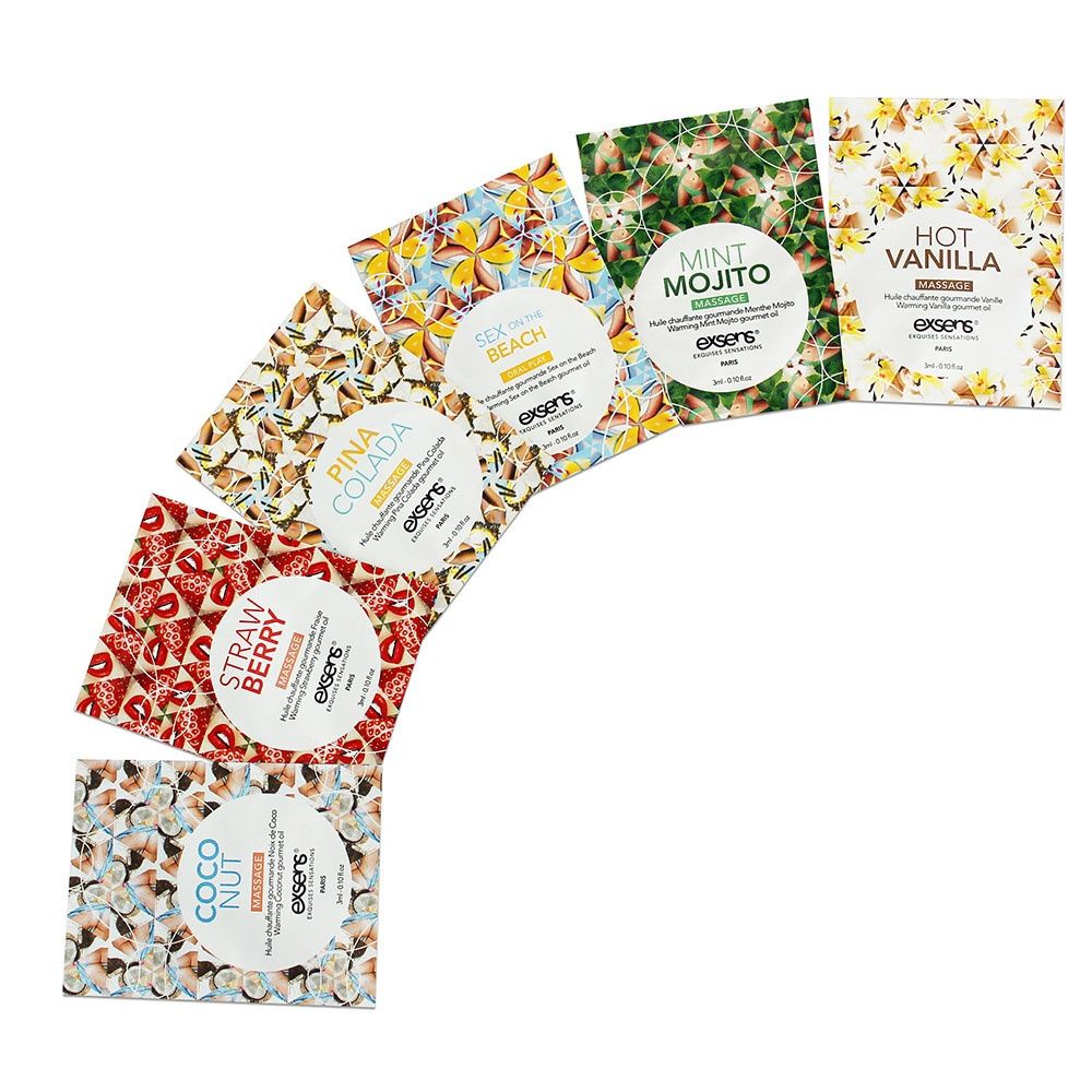 Exsens Warming Edible Massage Oil, FLAVOR: Coconut, Size: 3 ml