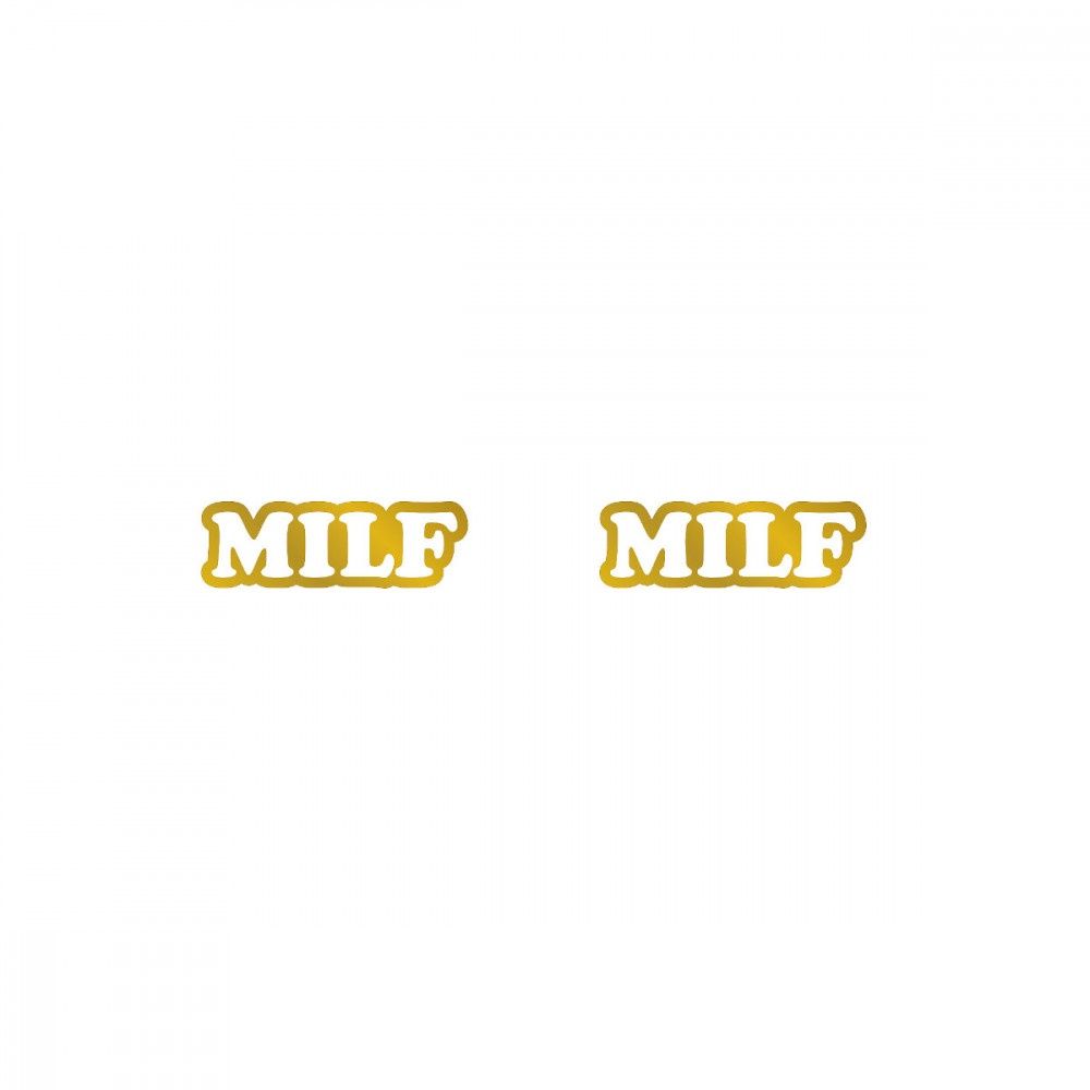 MILF Earrings, COLOR: White-Gold