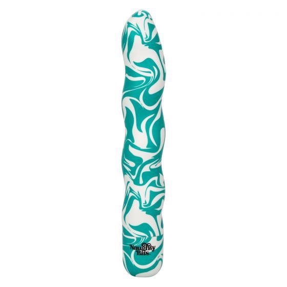 Naughty Bits Squiggle Dick Personal Vibrator, COLOR: Green-White