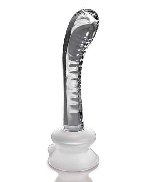 Icicles 88 Hand Blown Glass G-Spot Massager w/Suction Cup, Size: 6.5 IN, COLOR: Clear