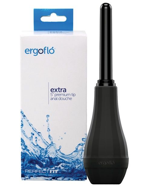 Ergoflo  Extra Premium Tip Anal Douche, Size: 5 IN, COLOR: Black