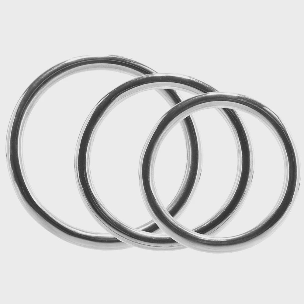 Stainless Steel 3 Piece Cock Ring Set, Material: Stainless Steel