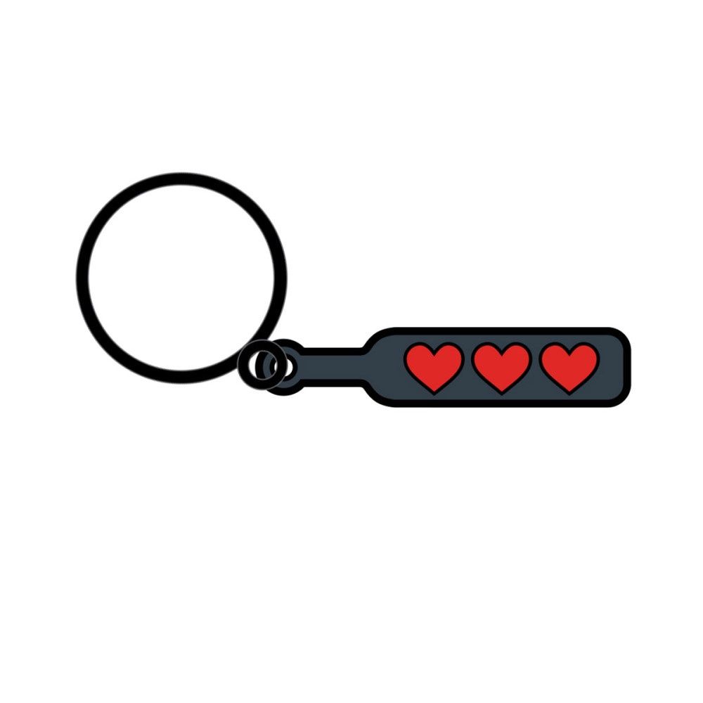 Hearts Paddle Keychain