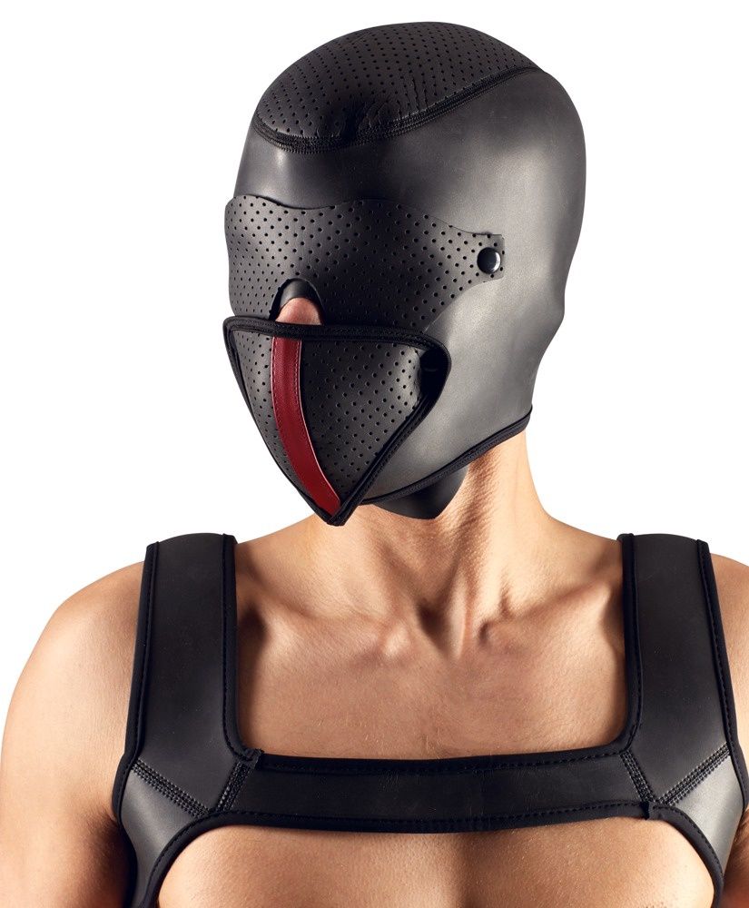 Neoprene Mask with removable inserts, COLOR: Black-Red