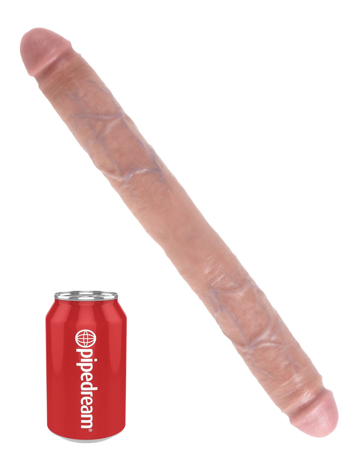 King Cock Double Dong Thick, COLOR: Light, Size: 16 IN