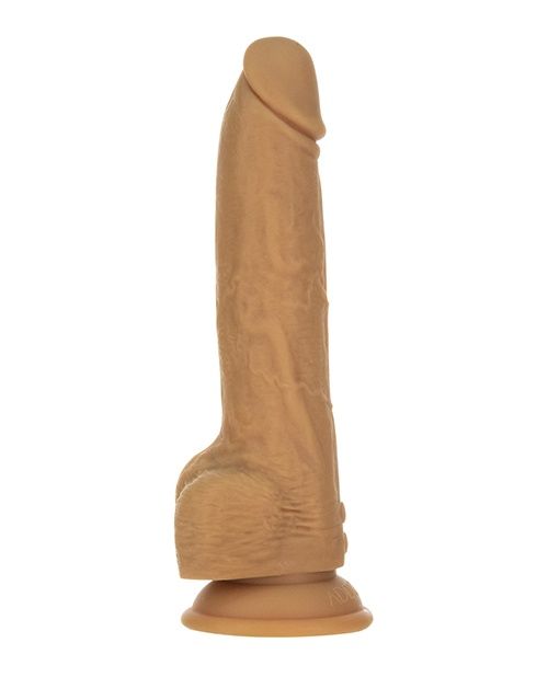 Naked Addiction Thrusting Dildo, COLOR: Caramel, Size: 9 in