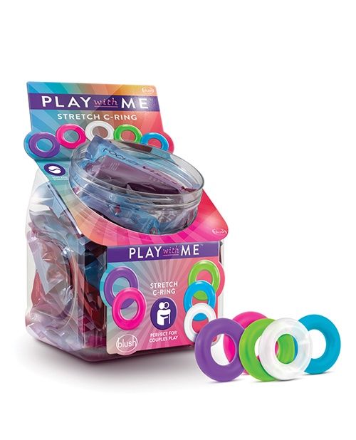 Play with Me Stretchy Cock Ring, Size: STRETCH, COLOR: MULTI