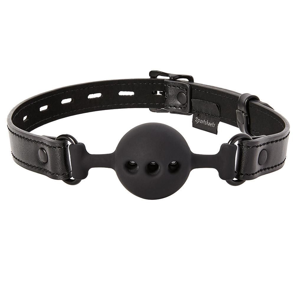 Saffron Breathable Ball Gag, COLOR: Black