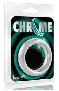 Wide Chrome Donut, COLOR: Silver, Size: 1.75"