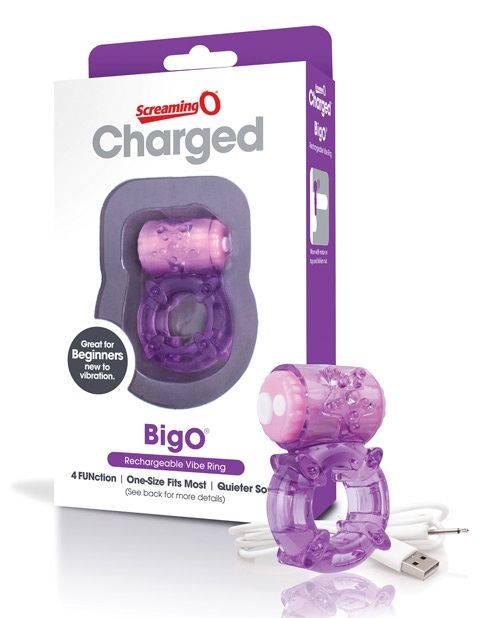 Charged Big O Vibrating Ring, COLOR: Purple